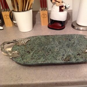 Rare Vintage Seagull, marble and pewter server, as new condition.